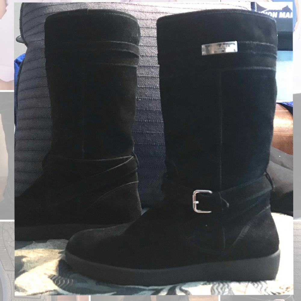 COACH - Suede Tallulah Boots - black, size 9